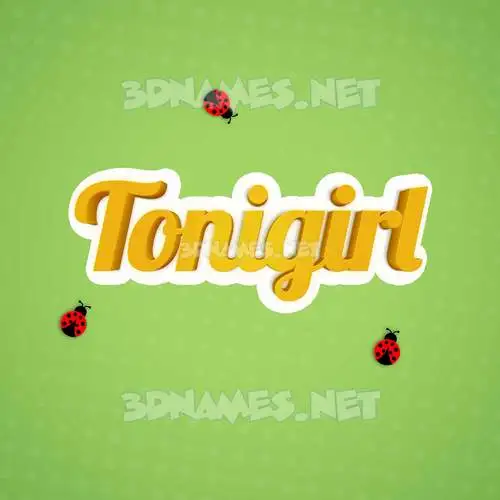 tonigirl in Ladybugs style - 3D name wallpaper tonigirl in Ladybugs style - 3D name wallpaper