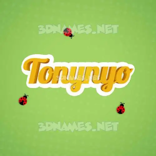 tonynyo in Ladybugs style - 3D name wallpaper