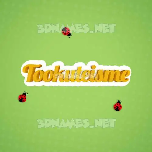 tookuteisme in Ladybugs style - 3D name wallpaper tookuteisme in Ladybugs style - 3D name wallpaper