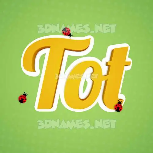 tot in Ladybugs style - 3D name wallpaper tot in Ladybugs style - 3D name wallpaper
