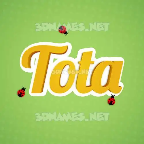 tota in Ladybugs style - 3D name wallpaper tota in Ladybugs style - 3D name wallpaper