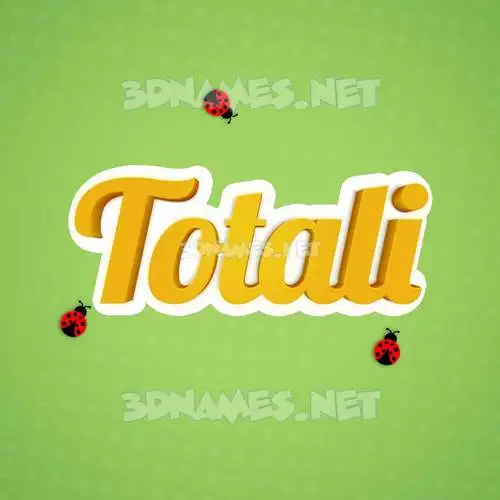 totali in Ladybugs style - 3D name wallpaper
