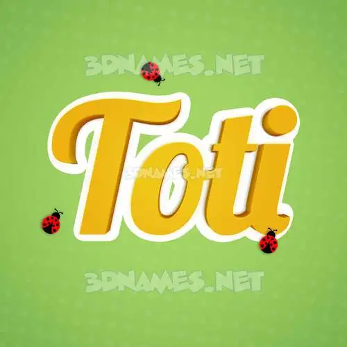 toti in Ladybugs style - 3D name wallpaper toti in Ladybugs style - 3D name wallpaper