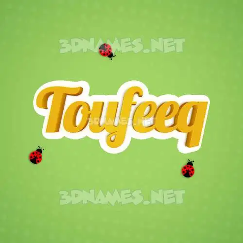 toufeeq in Ladybugs style - 3D name wallpaper toufeeq in Ladybugs style - 3D name wallpaper