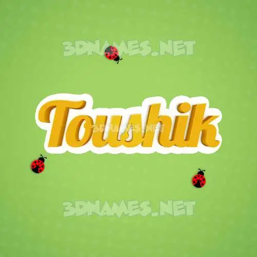 toushik in Ladybugs style - 3D name wallpaper toushik in Ladybugs style - 3D name wallpaper