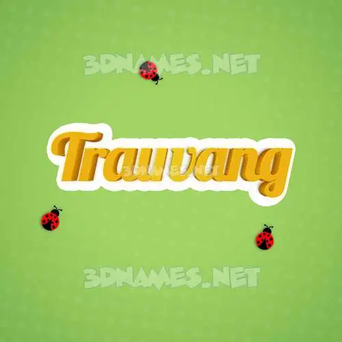 trauvang in Ladybugs style - 3D name wallpaper