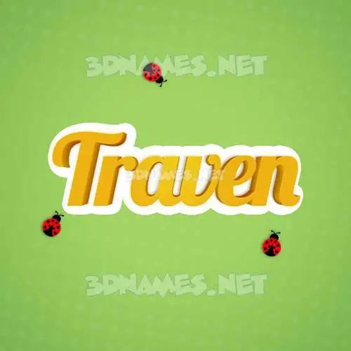 traven in Ladybugs style - 3D name wallpaper traven in Ladybugs style - 3D name wallpaper