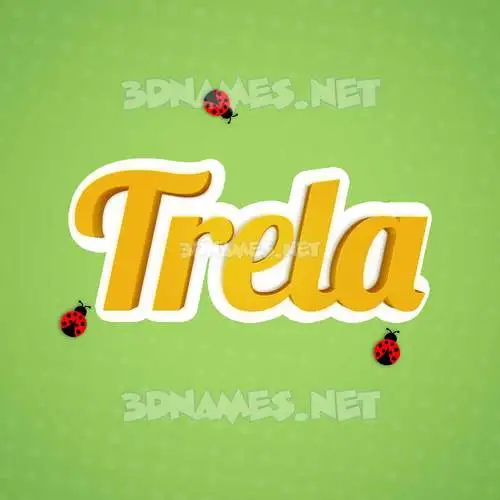 trela in Ladybugs style - 3D name wallpaper trela in Ladybugs style - 3D name wallpaper