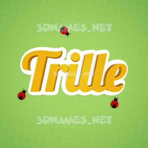 trille in Ladybugs style - 3D name wallpaper