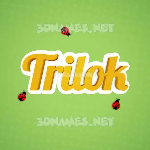 trilok in Ladybugs style - 3D name wallpaper