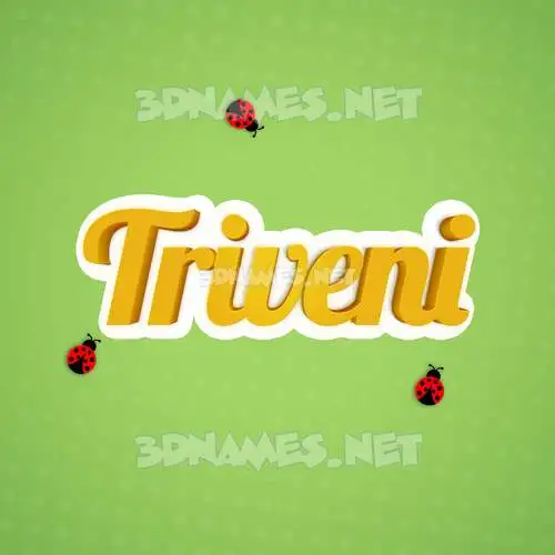triveni in Ladybugs style - 3D name wallpaper triveni in Ladybugs style - 3D name wallpaper