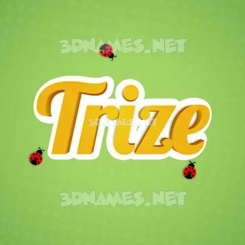 trize in Ladybugs style - 3D name wallpaper