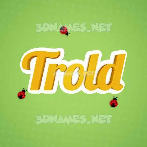 trold in Ladybugs style - 3D name wallpaper trold in Ladybugs style - 3D name wallpaper