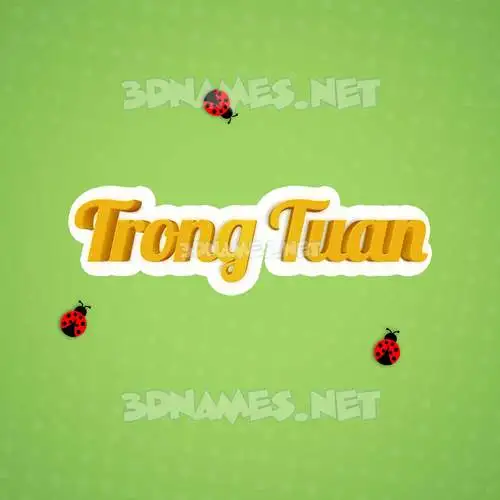 trong tuan in Ladybugs style - 3D name wallpaper trong tuan in Ladybugs style - 3D name wallpaper