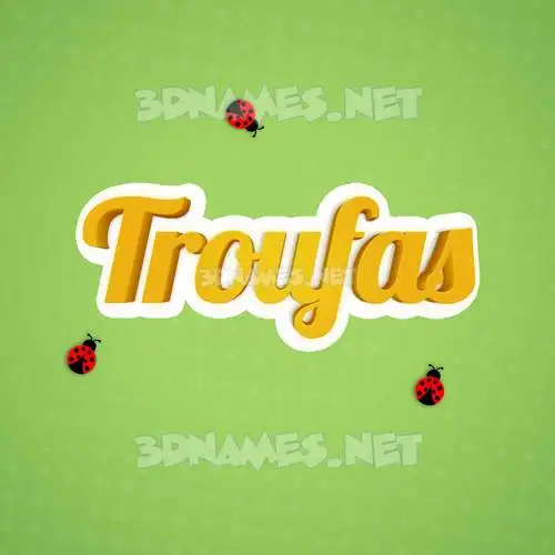 troufas in Ladybugs style - 3D name wallpaper troufas in Ladybugs style - 3D name wallpaper