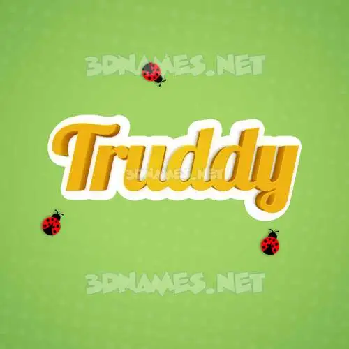 truddy in Ladybugs style - 3D name wallpaper truddy in Ladybugs style - 3D name wallpaper
