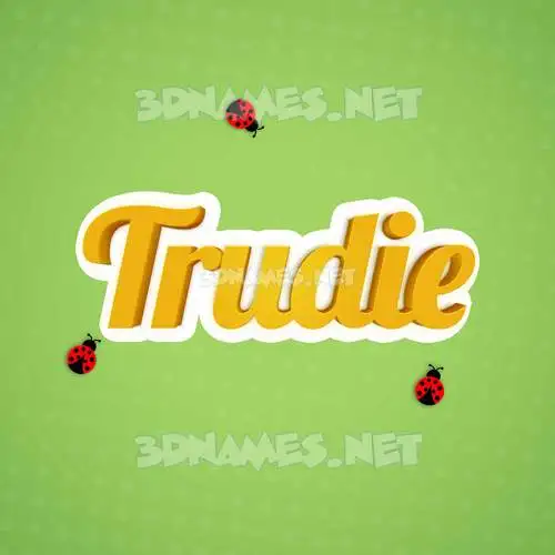 trudie in Ladybugs style - 3D name wallpaper
