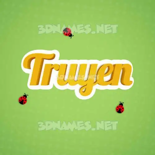 truyen in Ladybugs style - 3D name wallpaper truyen in Ladybugs style - 3D name wallpaper