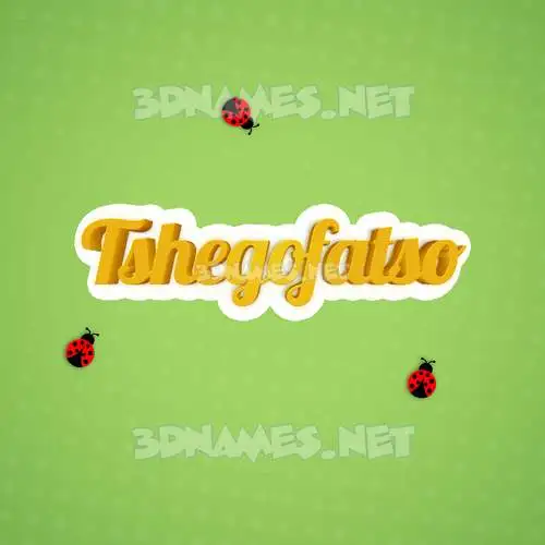 tshegofatso in Ladybugs style - 3D name wallpaper tshegofatso in Ladybugs style - 3D name wallpaper