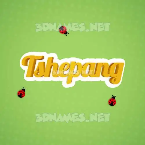 tshepang in Ladybugs style - 3D name wallpaper