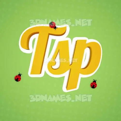 tsp in Ladybugs style - 3D name wallpaper