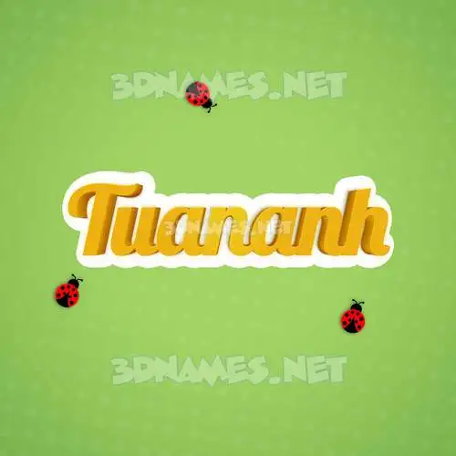 tuananh in Ladybugs style - 3D name wallpaper