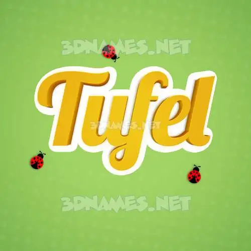 tufel in Ladybugs style - 3D name wallpaper tufel in Ladybugs style - 3D name wallpaper