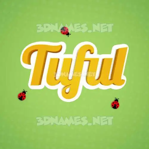 tuful in Ladybugs style - 3D name wallpaper tuful in Ladybugs style - 3D name wallpaper
