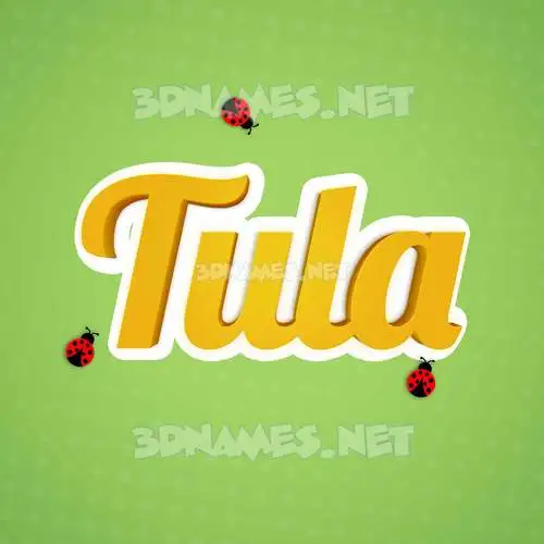 tula in Ladybugs style - 3D name wallpaper tula in Ladybugs style - 3D name wallpaper