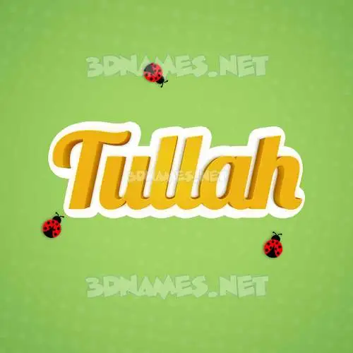 tullah in Ladybugs style - 3D name wallpaper