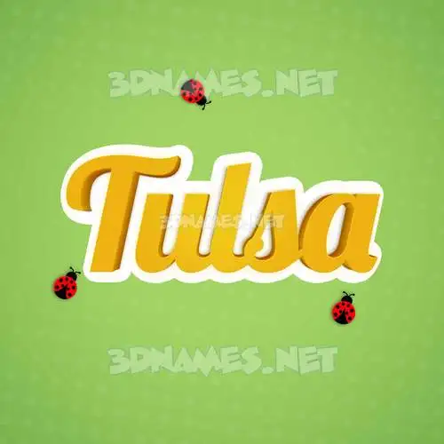 tulsa in Ladybugs style - 3D name wallpaper tulsa in Ladybugs style - 3D name wallpaper