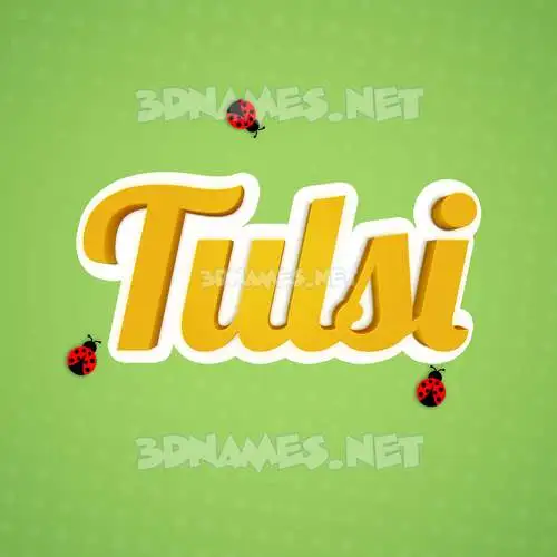 tulsi in Ladybugs style - 3D name wallpaper