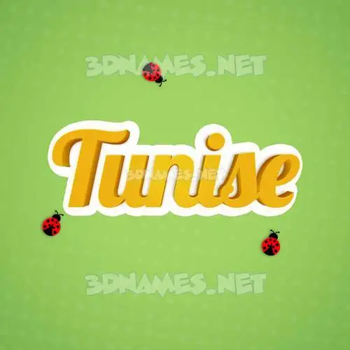 tunise in Ladybugs style - 3D name wallpaper tunise in Ladybugs style - 3D name wallpaper
