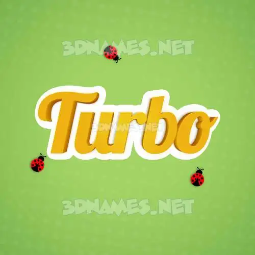 turbo in Ladybugs style - 3D name wallpaper turbo in Ladybugs style - 3D name wallpaper