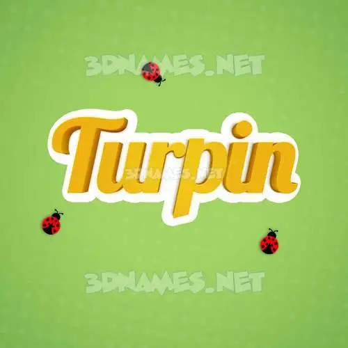 turpin in Ladybugs style - 3D name wallpaper