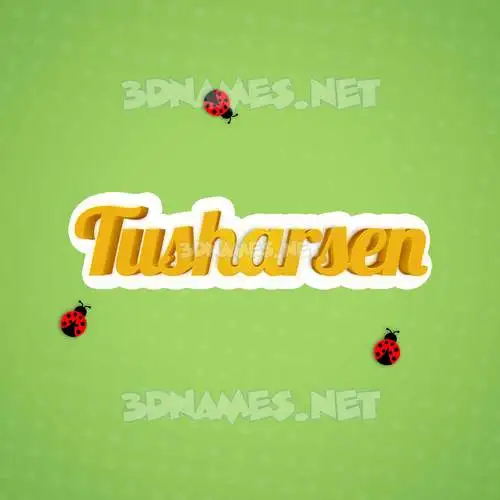 tusharsen in Ladybugs style - 3D name wallpaper tusharsen in Ladybugs style - 3D name wallpaper