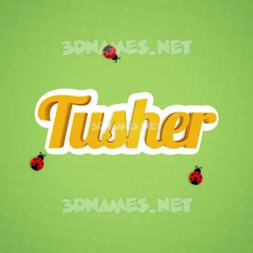 tusher in Ladybugs style - 3D name wallpaper tusher in Ladybugs style - 3D name wallpaper