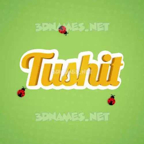 tushit in Ladybugs style - 3D name wallpaper tushit in Ladybugs style - 3D name wallpaper