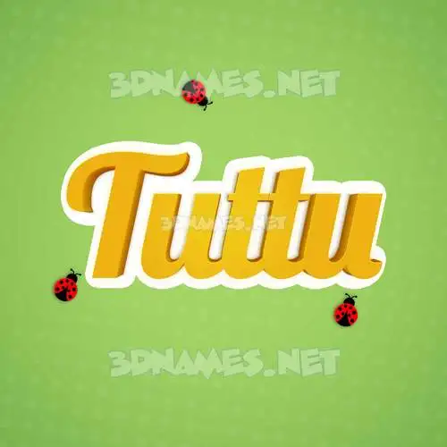 tuttu in Ladybugs style - 3D name wallpaper tuttu in Ladybugs style - 3D name wallpaper