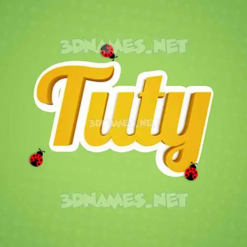 tuty in Ladybugs style - 3D name wallpaper tuty in Ladybugs style - 3D name wallpaper