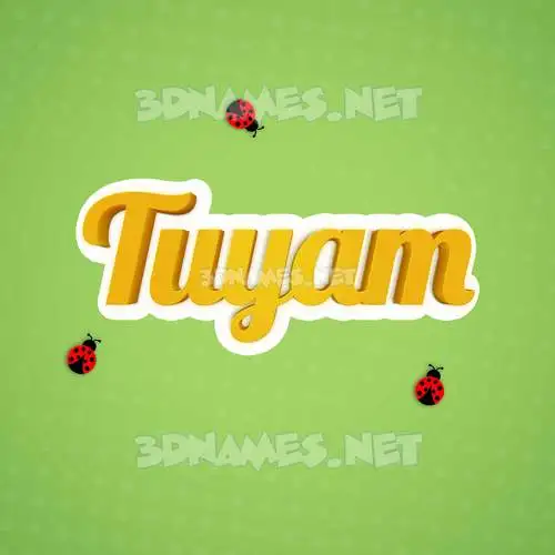 tuyam in Ladybugs style - 3D name wallpaper