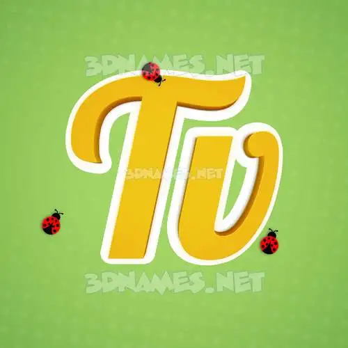 tv in Ladybugs style - 3D name wallpaper tv in Ladybugs style - 3D name wallpaper