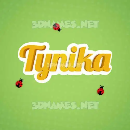 tynika in Ladybugs style - 3D name wallpaper