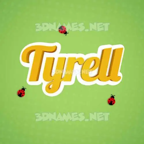 tyrell in Ladybugs style - 3D name wallpaper
