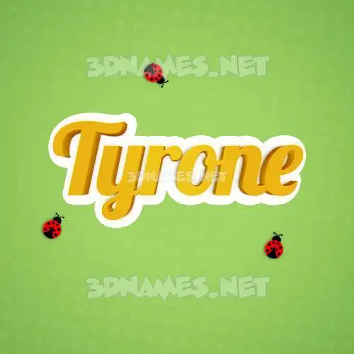 tyrone in Ladybugs style - 3D name wallpaper