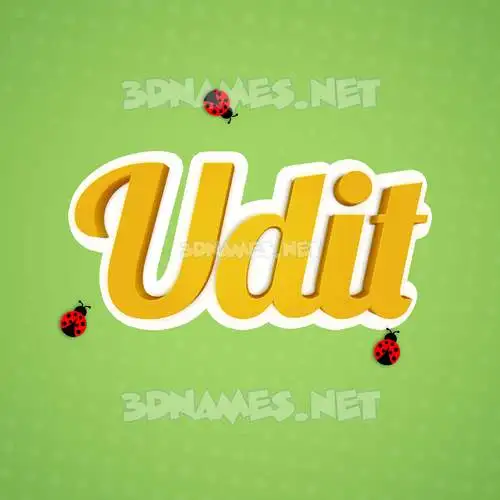 udit in Ladybugs style - 3D name wallpaper udit in Ladybugs style - 3D name wallpaper