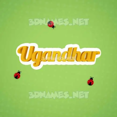 ugandhar in Ladybugs style - 3D name wallpaper