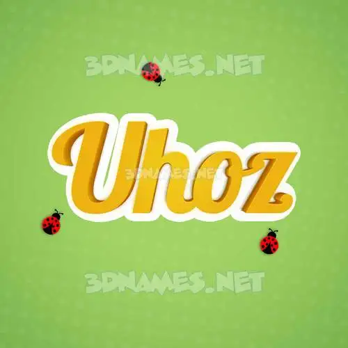 uhoz in Ladybugs style - 3D name wallpaper uhoz in Ladybugs style - 3D name wallpaper