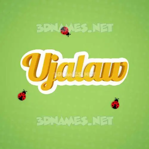 ujalaw in Ladybugs style - 3D name wallpaper ujalaw in Ladybugs style - 3D name wallpaper