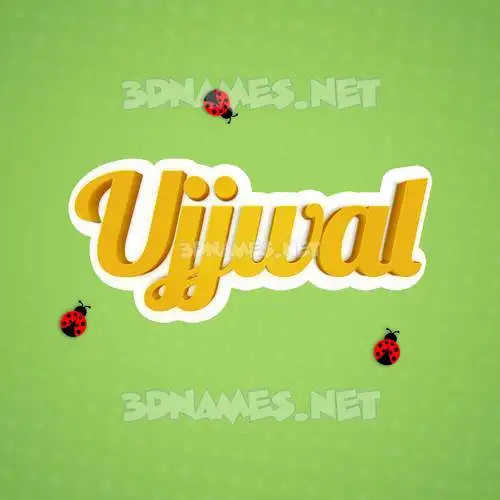 ujjwal in Ladybugs style - 3D name wallpaper ujjwal in Ladybugs style - 3D name wallpaper